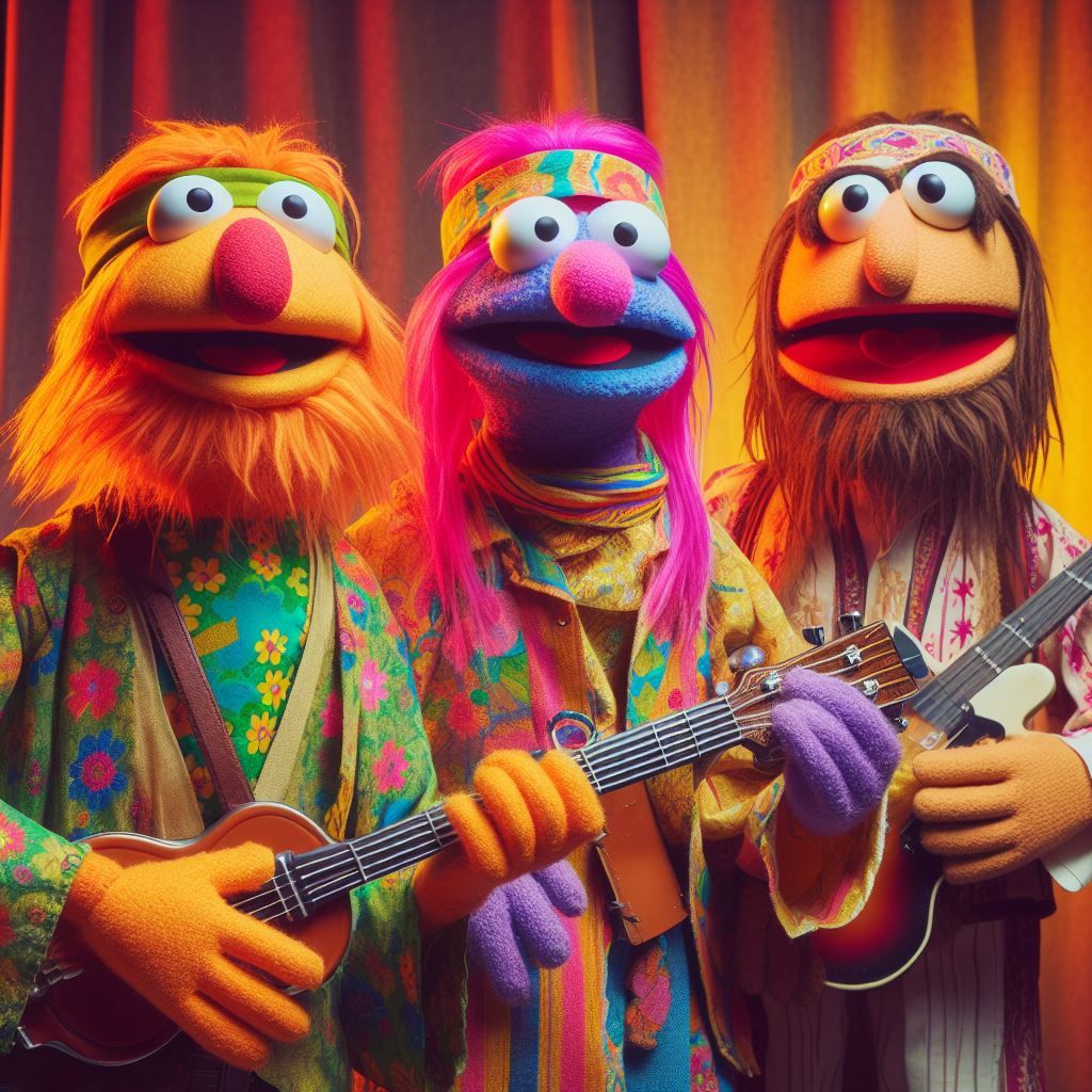 Muppet show in the style of the 60s-5