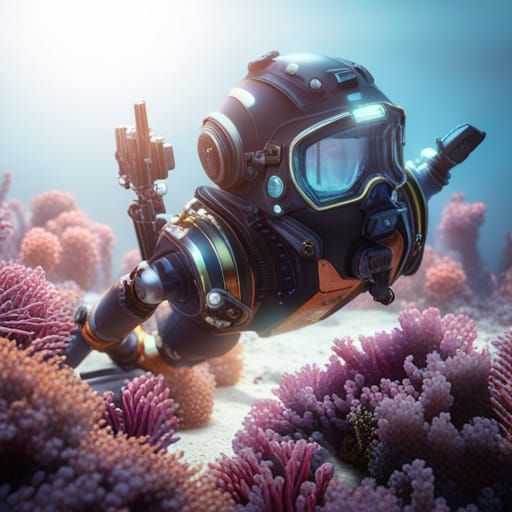 Futuristic Diving Suit AI Generated Artwork NightCafe Creator