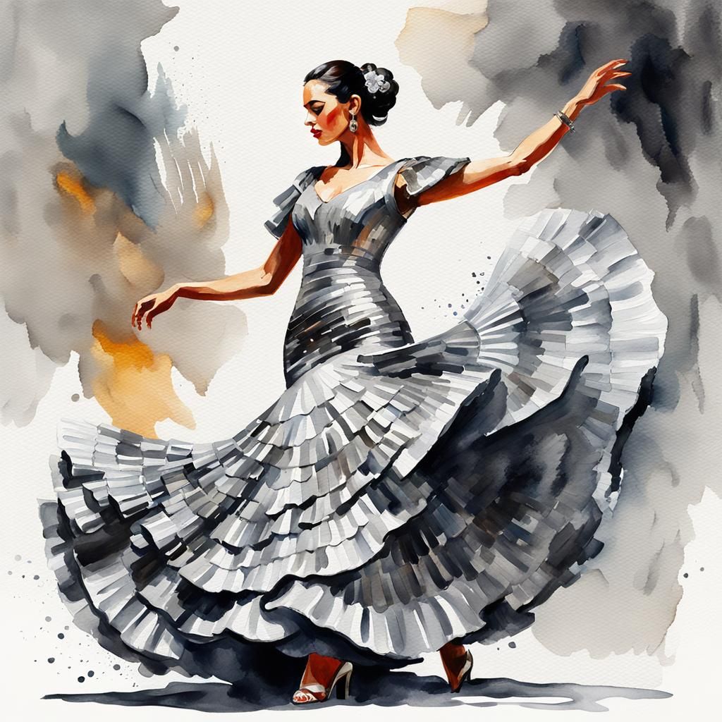 Flamenco - silver metallic