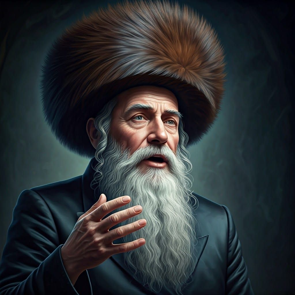 Elderly Rabbi Speaks with Passionate Joy