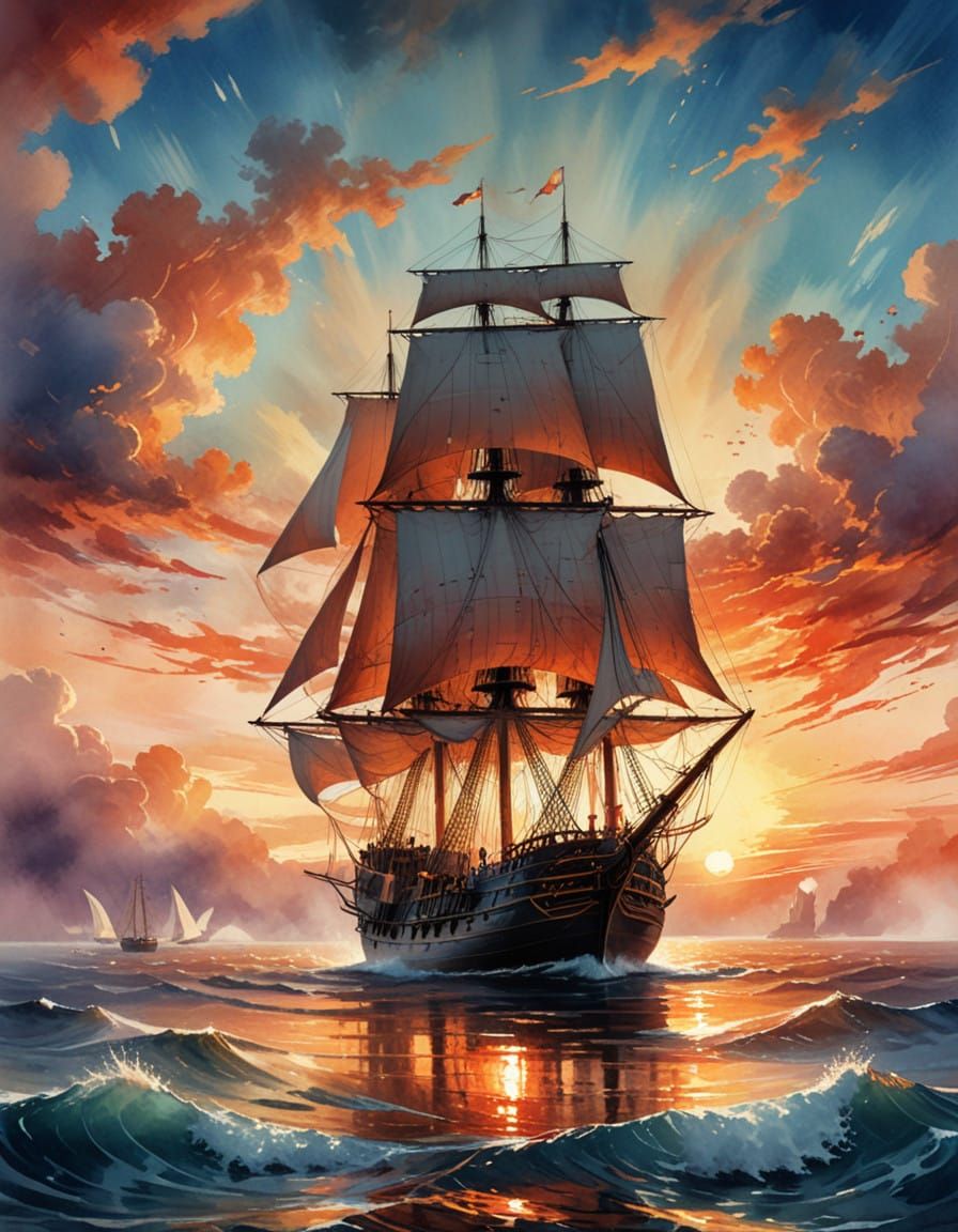 Sailing ship   by @Dreamergirl 