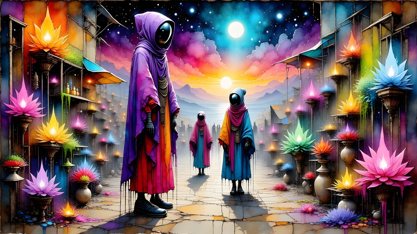 Plieadeans at the Night-Star Market  by @BrightRoar