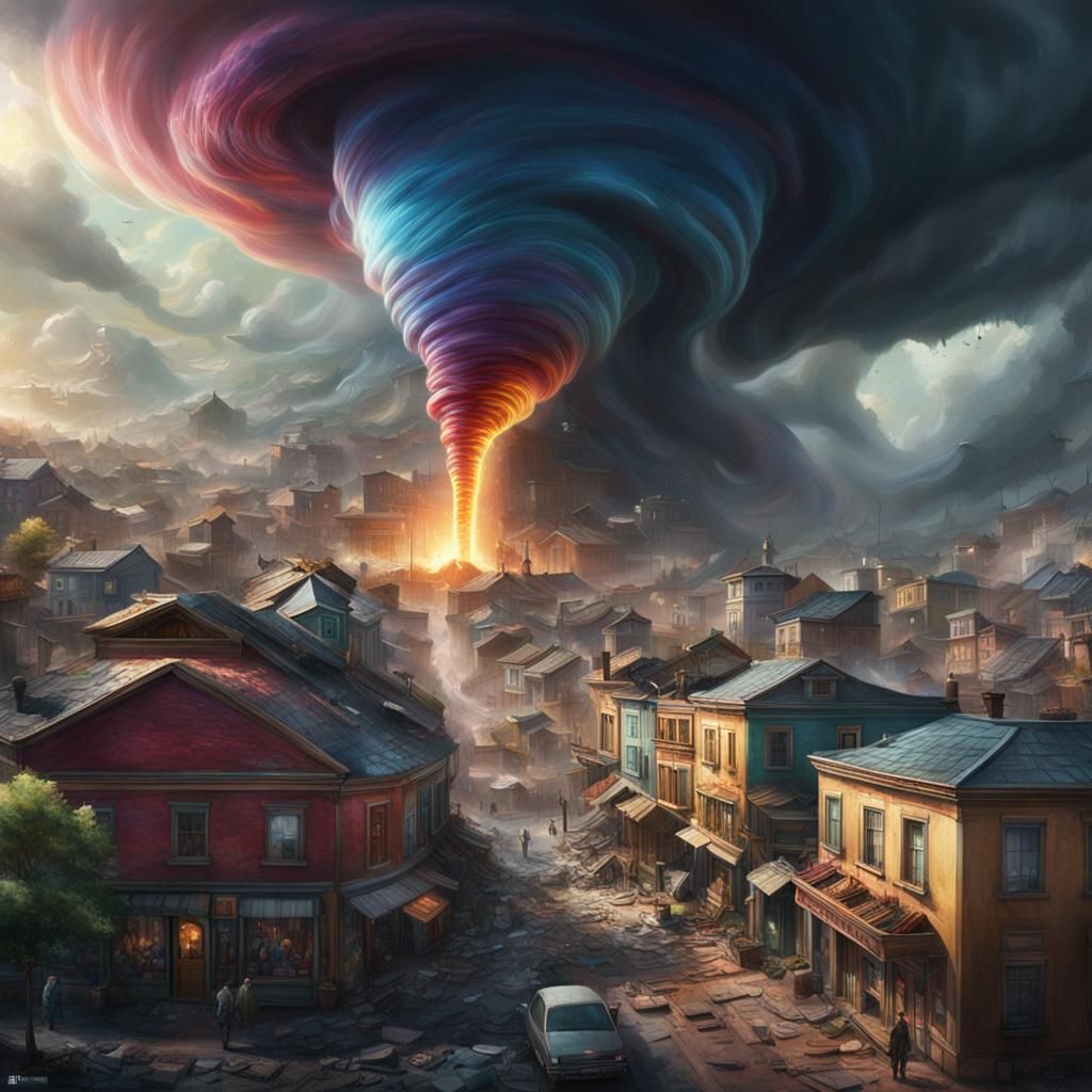 Tornado Rainbow - AI Generated Artwork - NightCafe Creator