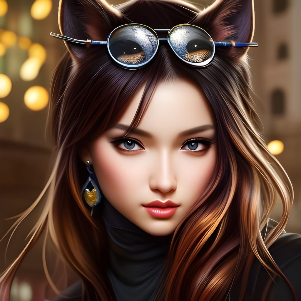 Cat Girl  by @NomALlama