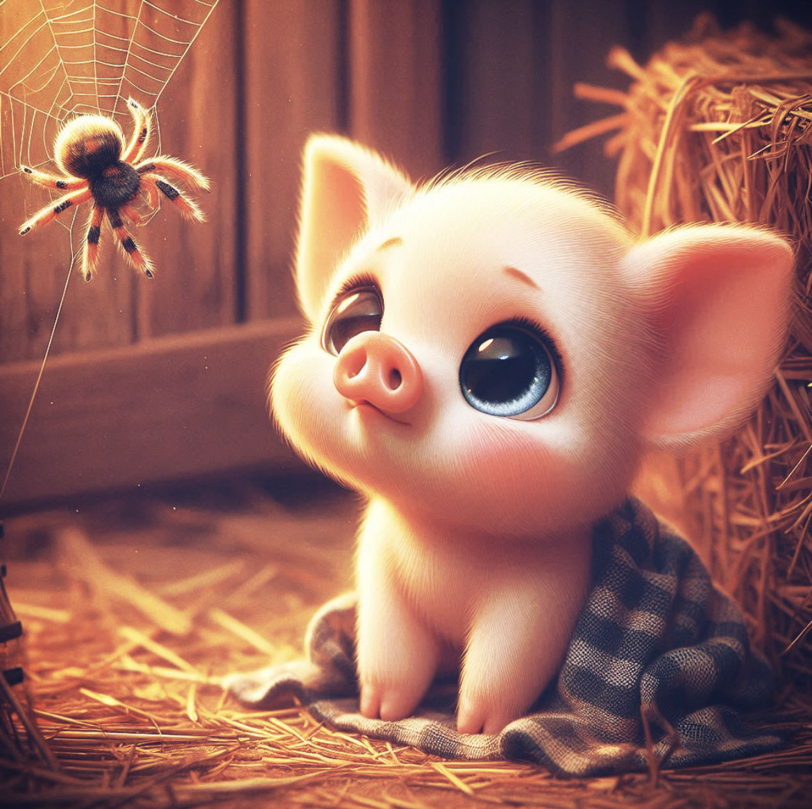 Wilbur the Pig and Charlotte the Spider - Charlotte’s Web