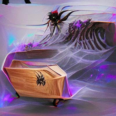 Spider death coffin