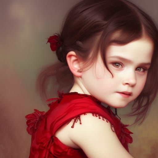 Toddler Portrait in Hyperdetailed Digital Art Style