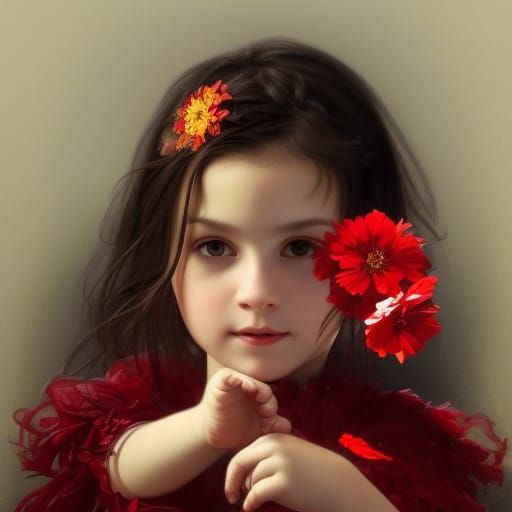 Toddler Portrait in Hyperdetailed Digital Art Style