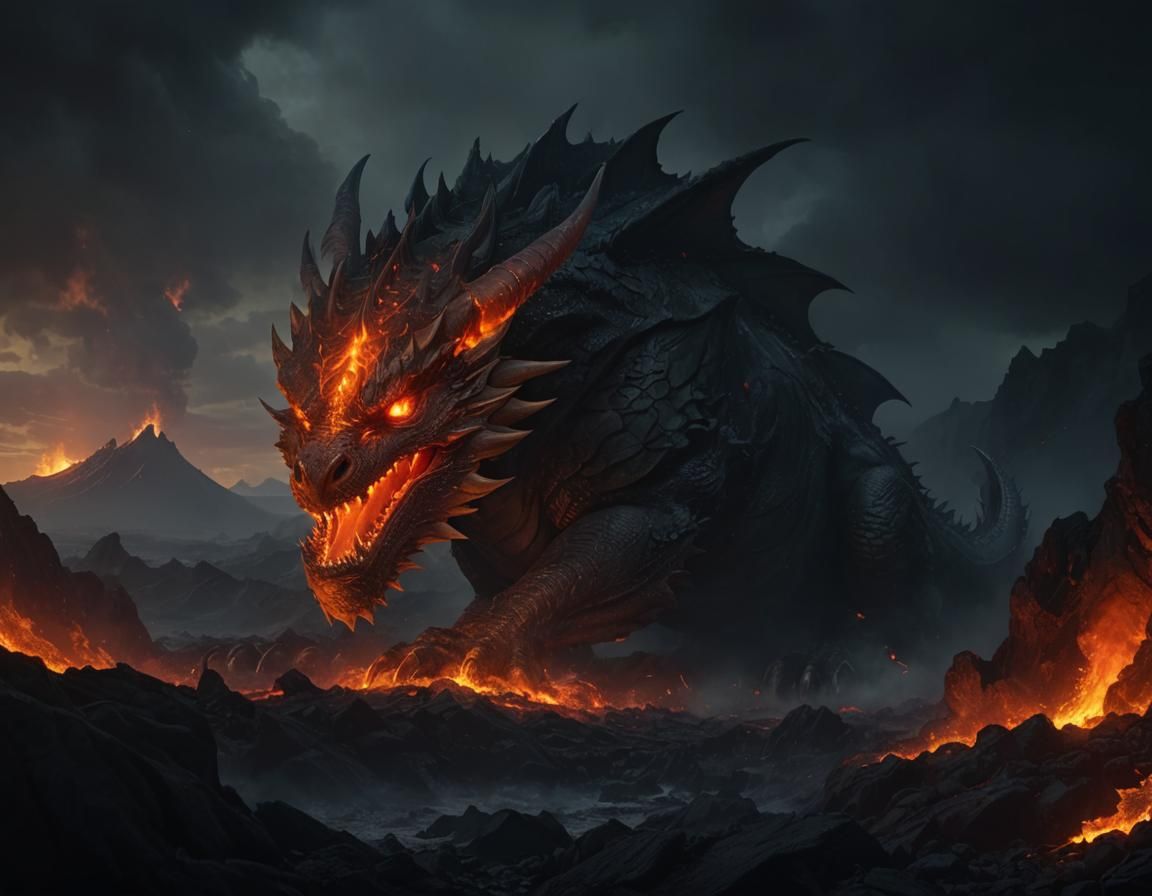 Lava dragon - AI Generated Artwork - NightCafe Creator