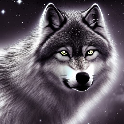 Cosmic Wolf - AI Generated Artwork - NightCafe Creator