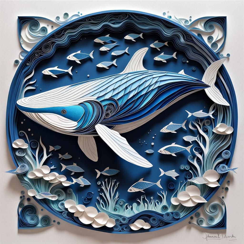 Underwater paper world  by @BelgiumJumpAI