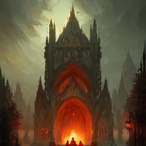 Firelink Shrine AI Generated Artwork NightCafe Creator   XGuitX9BTnrksUc0KdSE  1  XL594 