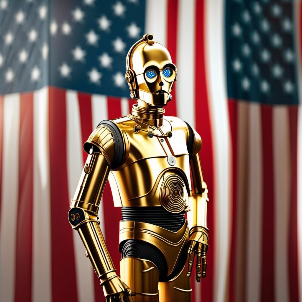 C-3PO's Flag - AI Generated Artwork - NightCafe Creator