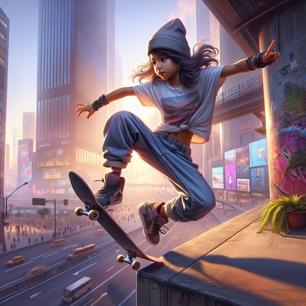 Young and fearless... kickflick boarder   by @Maree