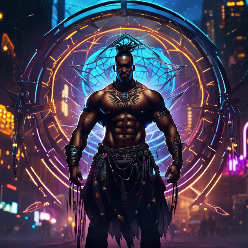 Cyberpunk Warlock - AI Generated Artwork - NightCafe Creator