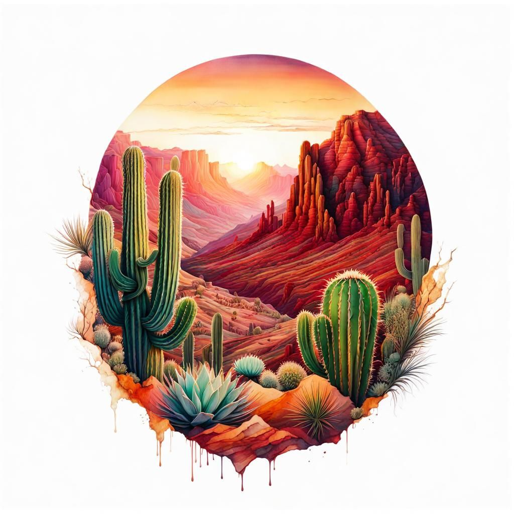 Les cactus  by @Raphaelle