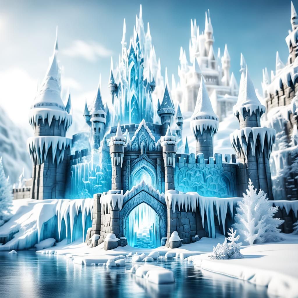 Ice Fortress - AI Generated Artwork - NightCafe Creator