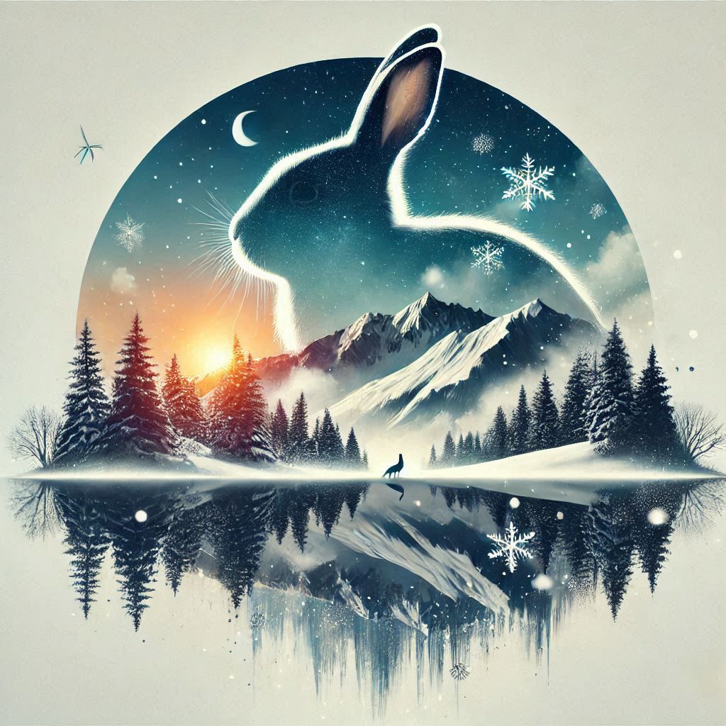 double exposure beautiful fantasy DALL-E 3 portrait landscap...