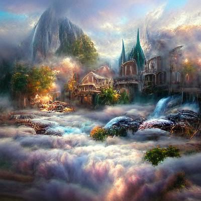 Cinematic fantasy landscape
