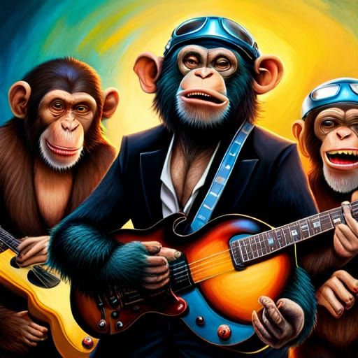 Hard Rock Chimps  by @Terri Tales