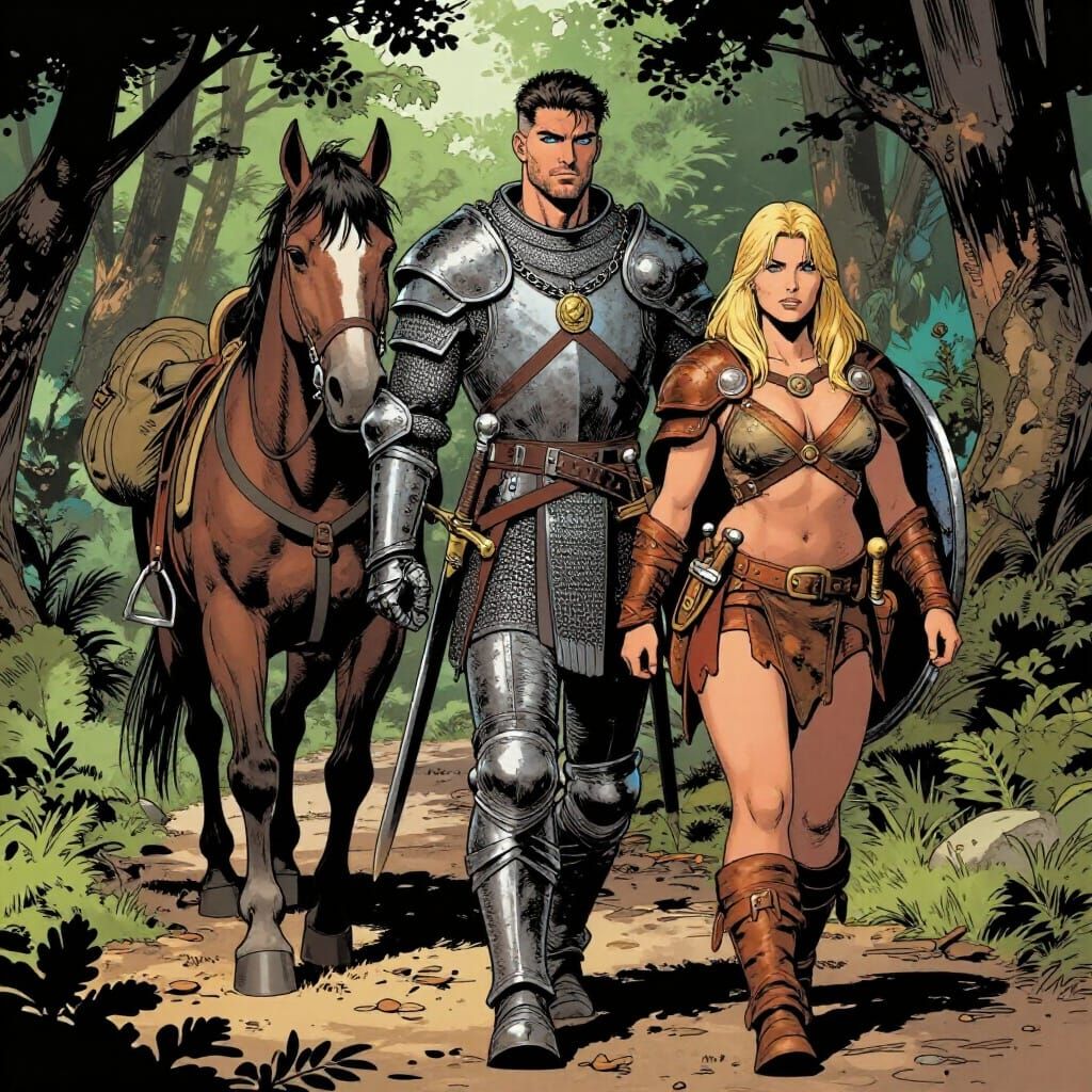 Masterpiece, intricate details. A handsome 6 foot tall, male paladin with deep blue eyes, dark brown hair cut in a short, back and sides hai...