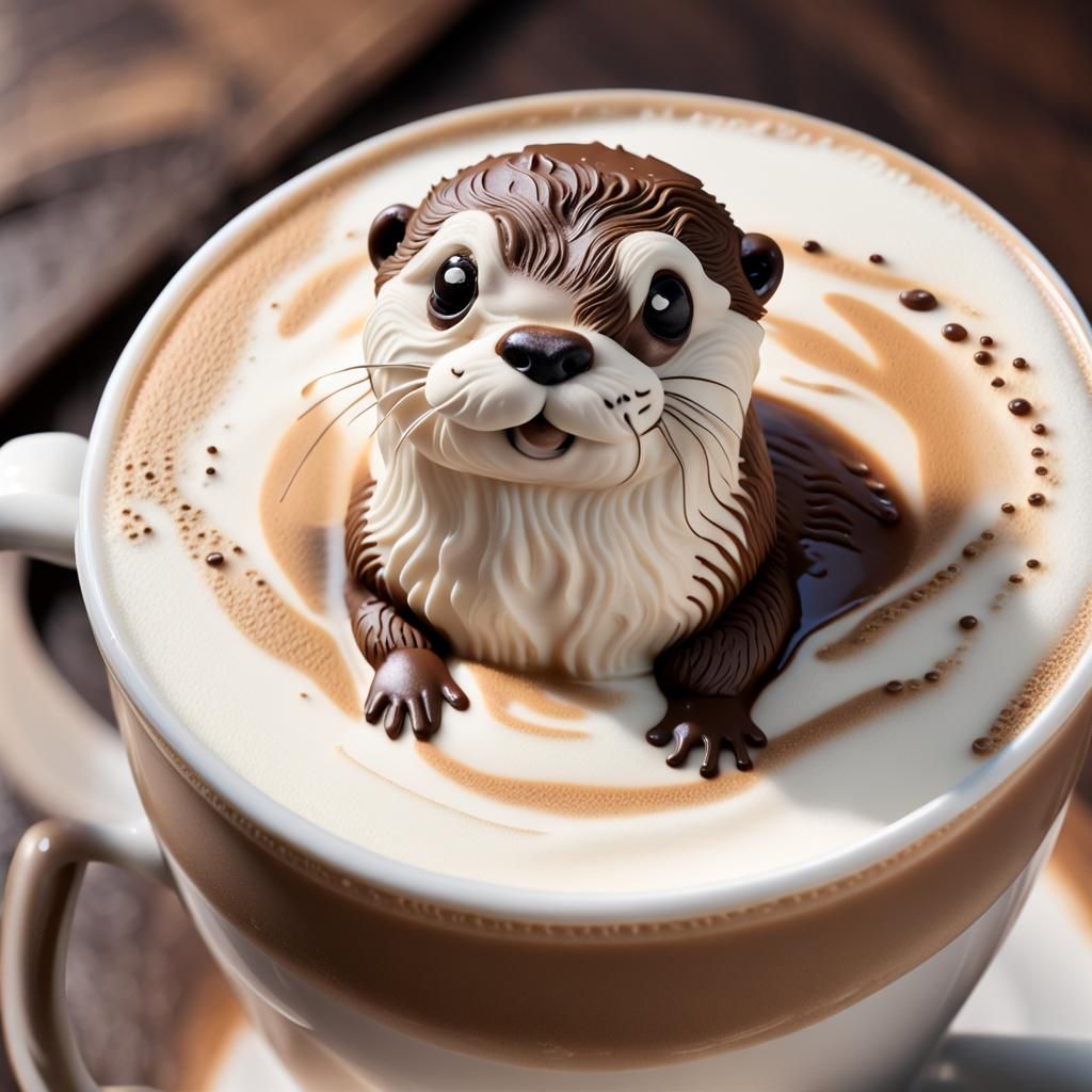 Otterly adorable latte 