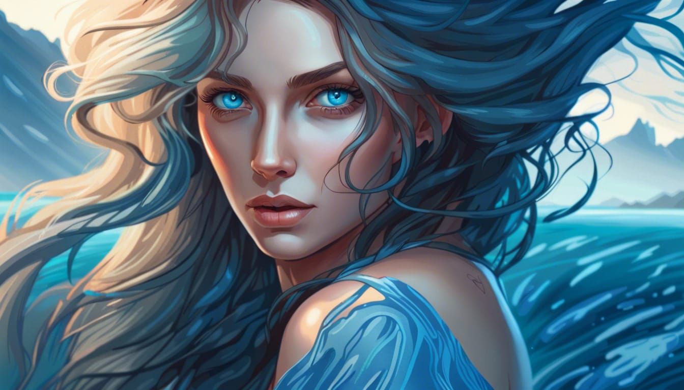 Blue witch - AI Generated Artwork - NightCafe Creator