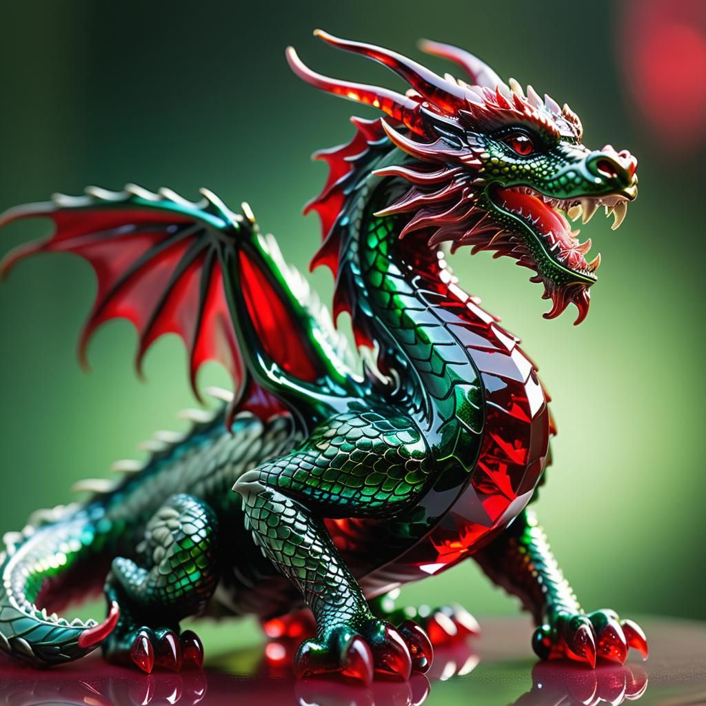 Enameled Glass Dragon  by @Thoragh