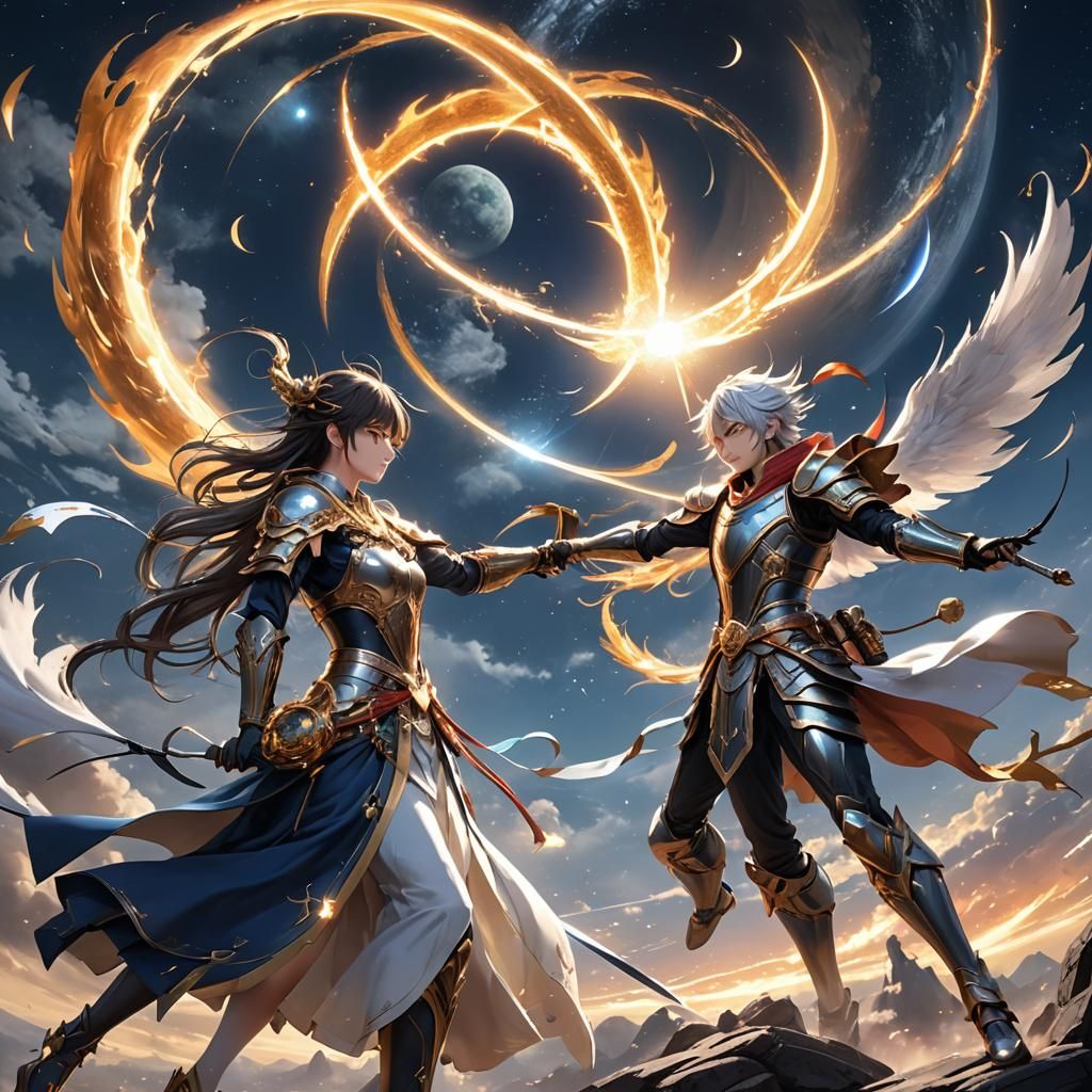 Celestial Duel:

"Imagine the Sun and the Moon are personifi...