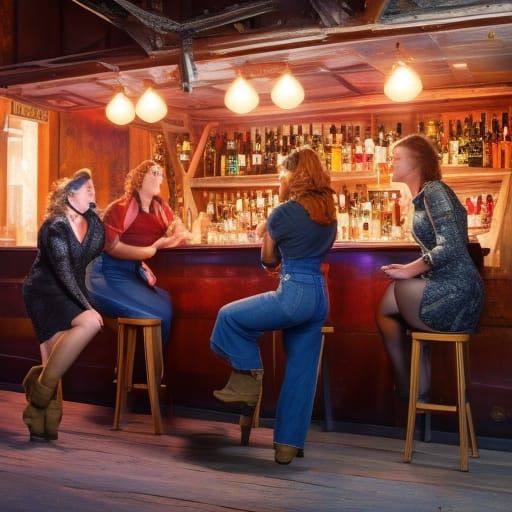 Girls night out - AI Generated Artwork - NightCafe Creator