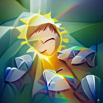 digital illustration sunshine rays