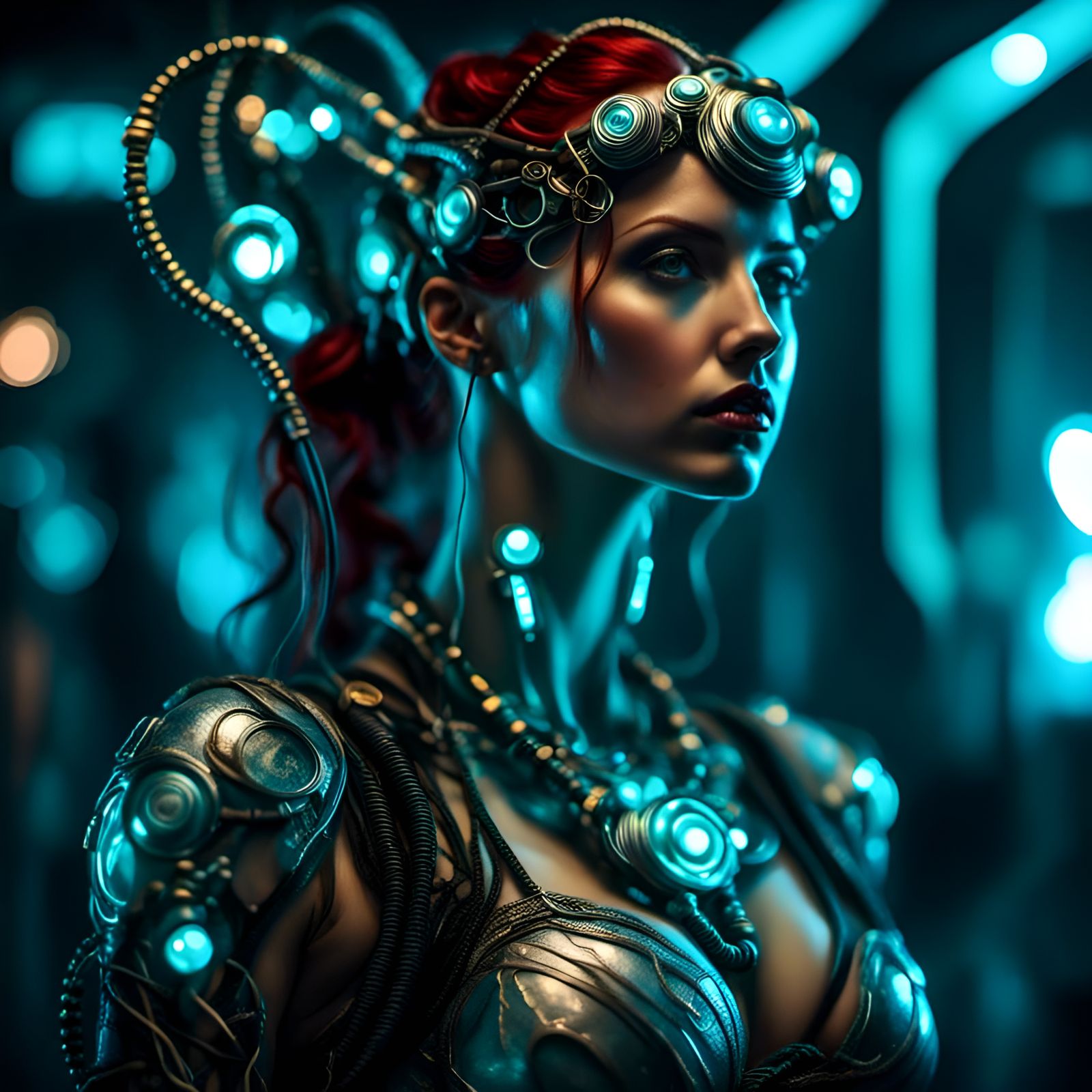 🩵 Aqua Cyborg Color Study I