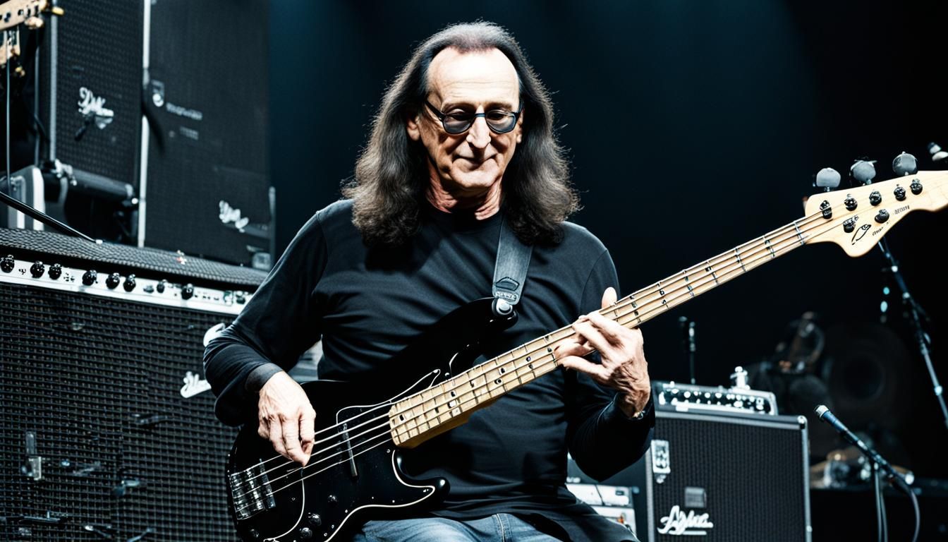 Geddy lee playing bass ai generated artwork nightcafe creator