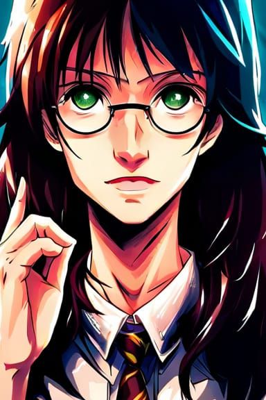 Harry Potter anime girl 1 (SDXL) - AI Generated Artwork - NightCafe Creator