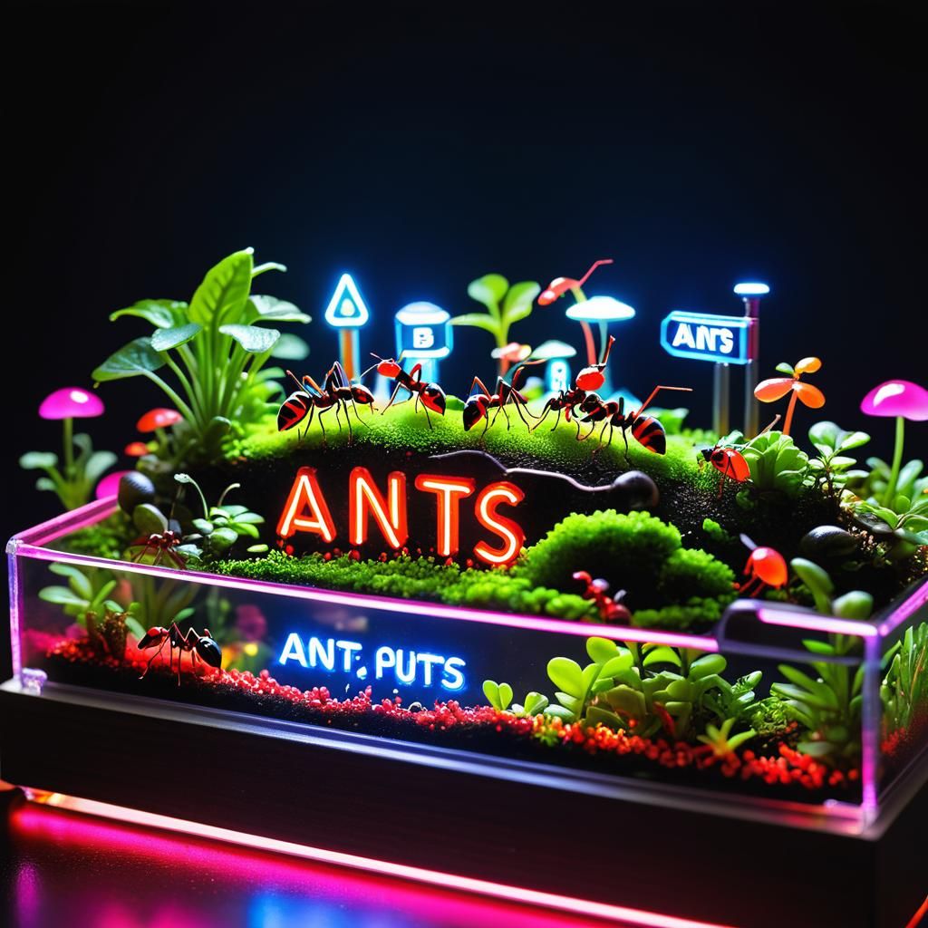 Neon Ant Town  by @Kalpine