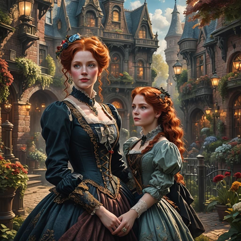 Victorian Redheads - AI Generated Artwork - NightCafe Creator