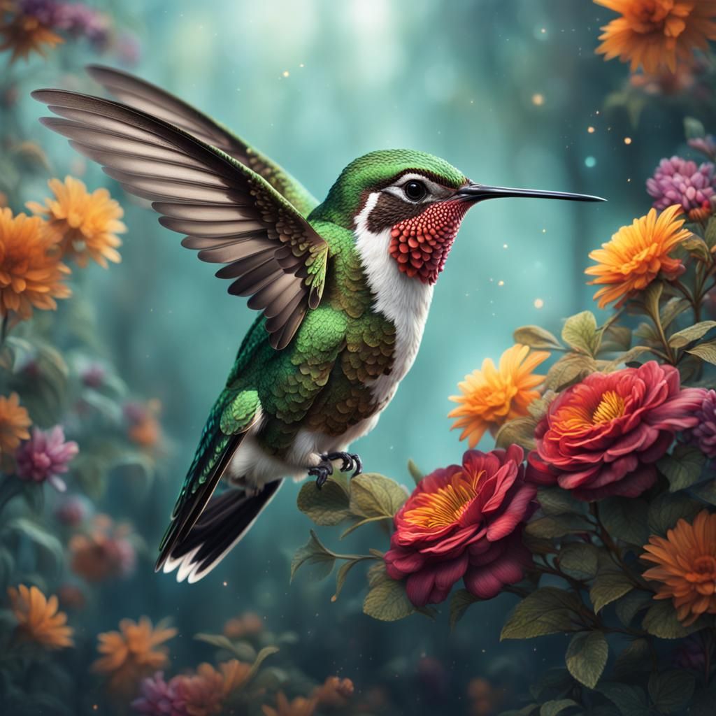 a Beautiful hummingbird