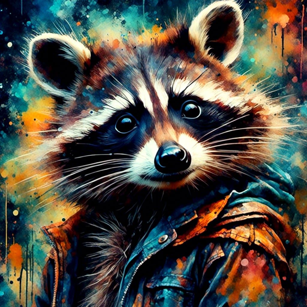 Racoon Portrait