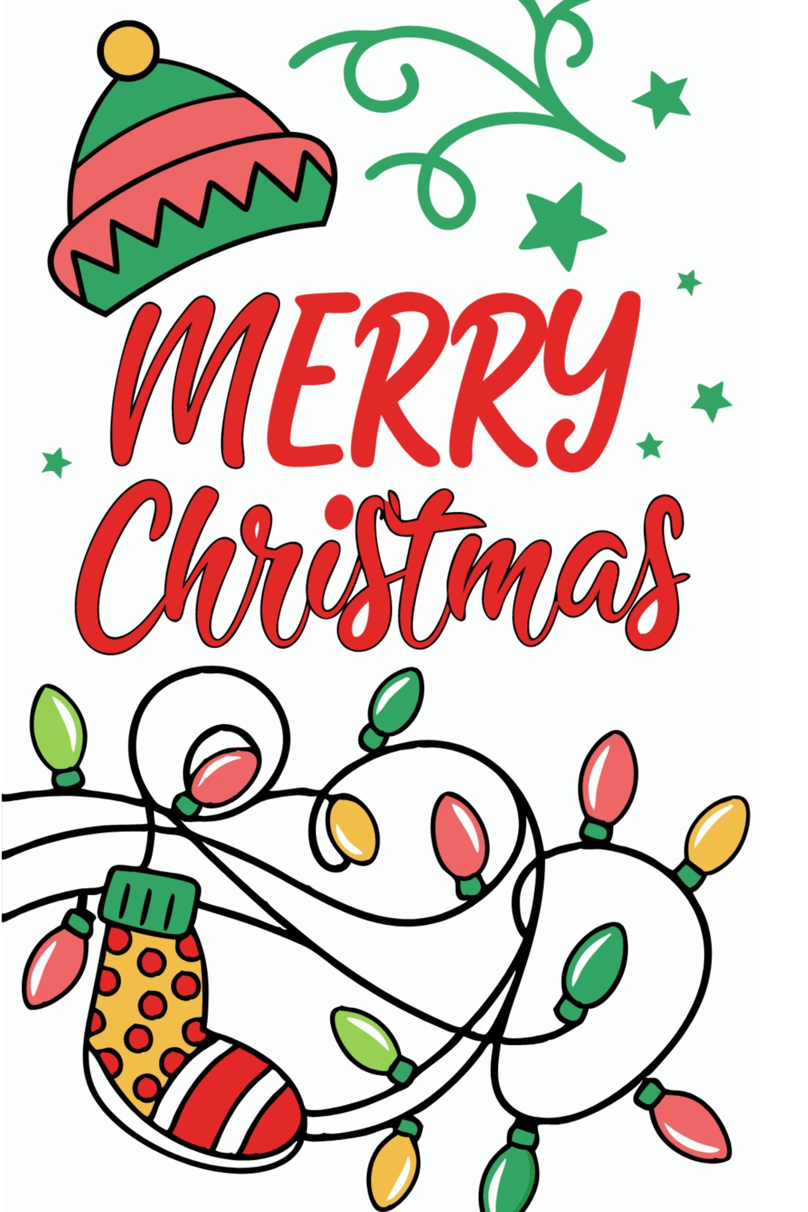 Simple but fun holiday wallpaper with Merry Christmas on it