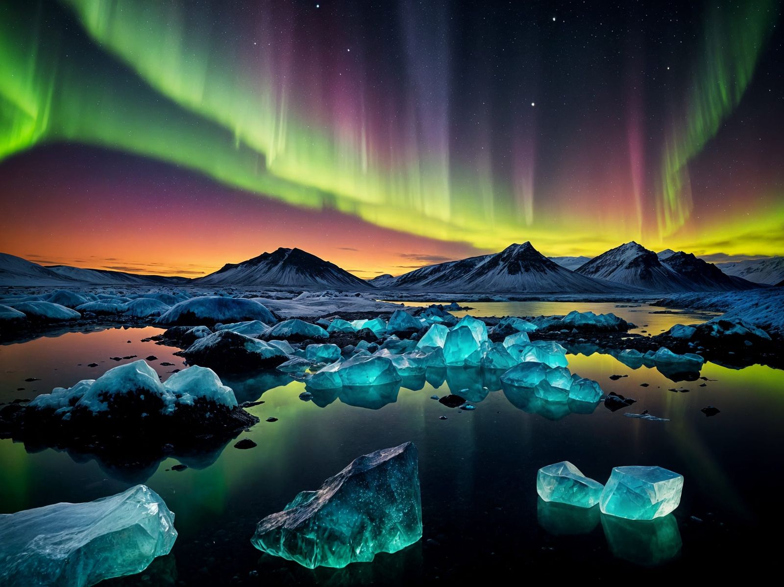 Gemstone landscape remiscant of Iceland during the winter   by @Fokje