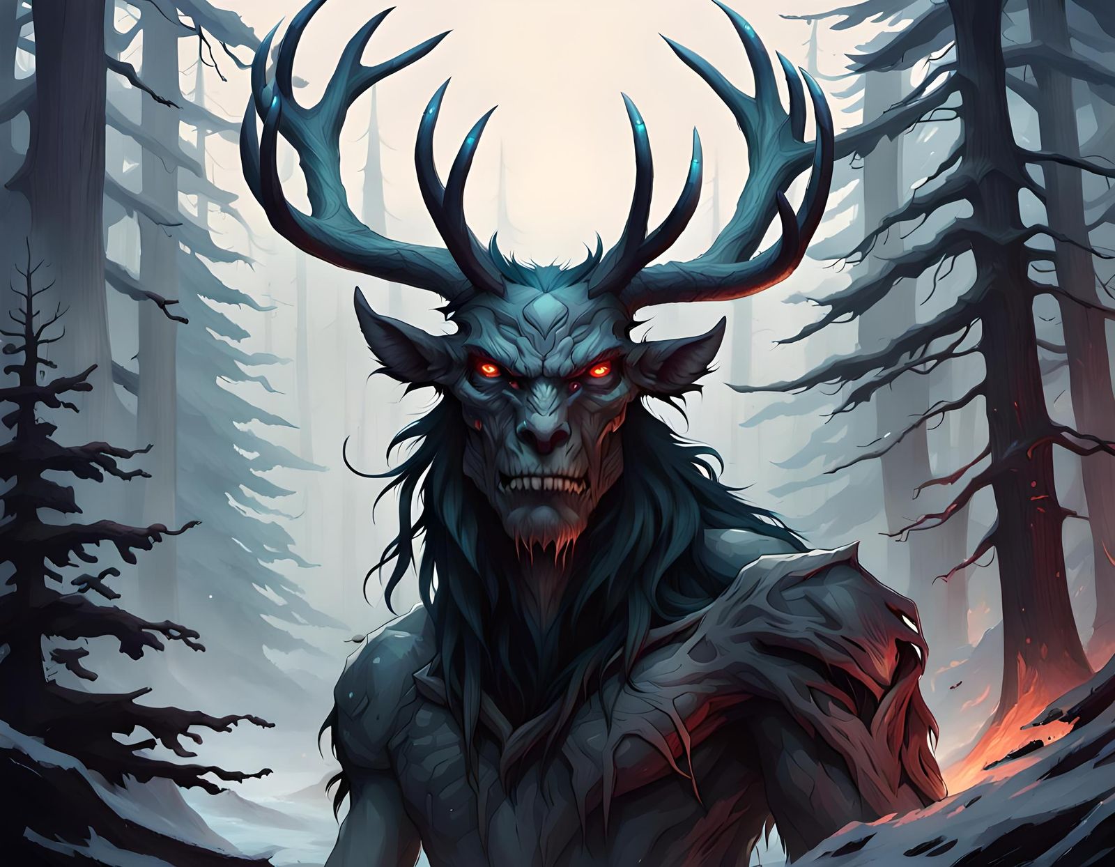 Wendigo: The Cannibal Monster of Native American Myth - AI Generated ...