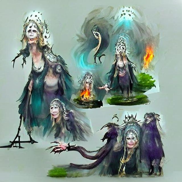 Morai Heg The Crone Goddess Of Fate And Souls Concept Art Ai