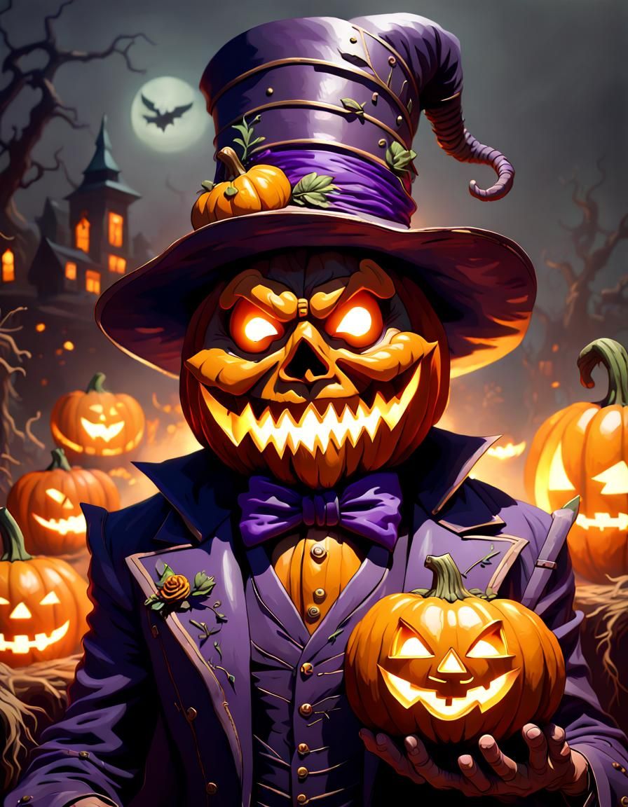 The Jack o' Lantern Gentleman - AI Generated Artwork - NightCafe Creator