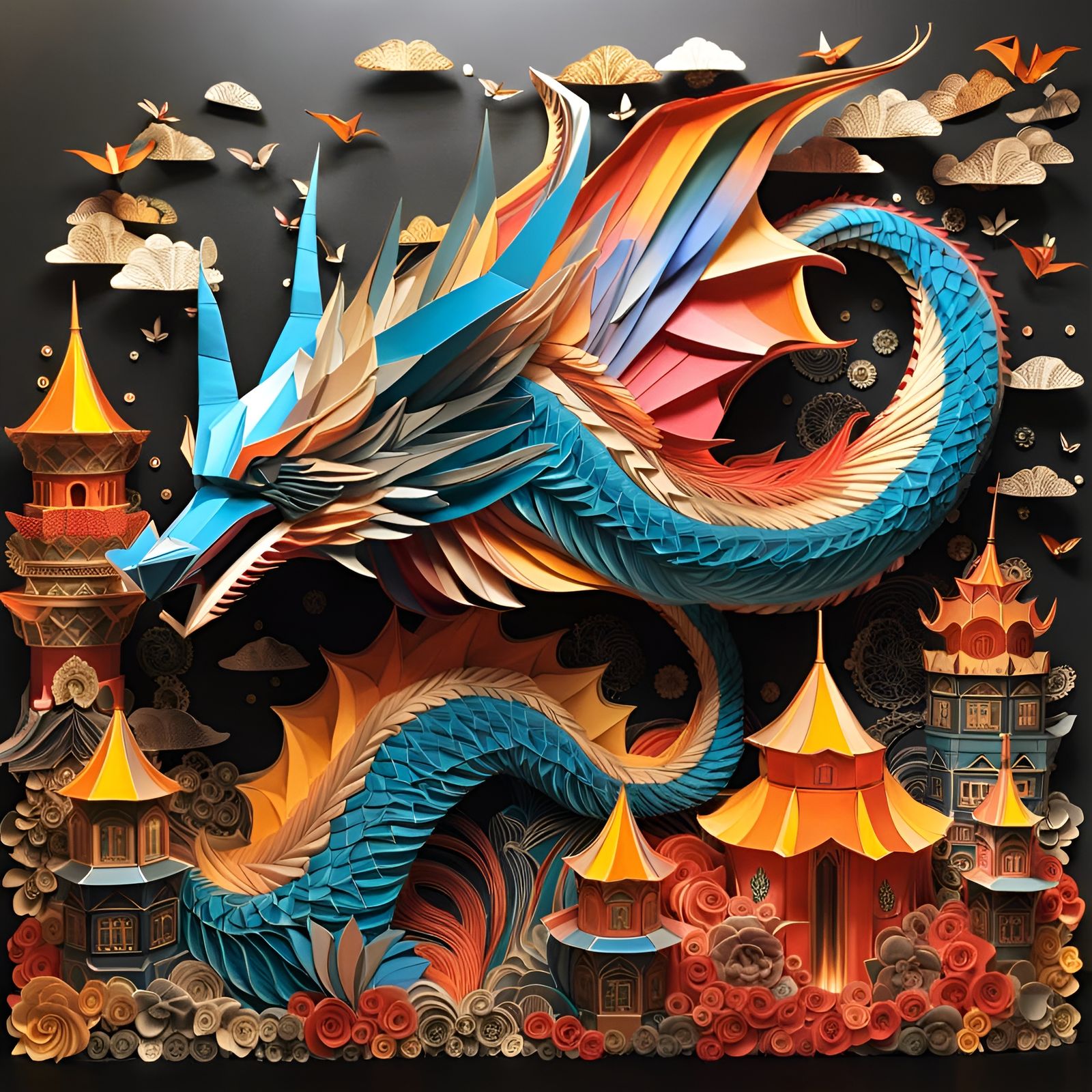 Dragon & Castle  by @undefined