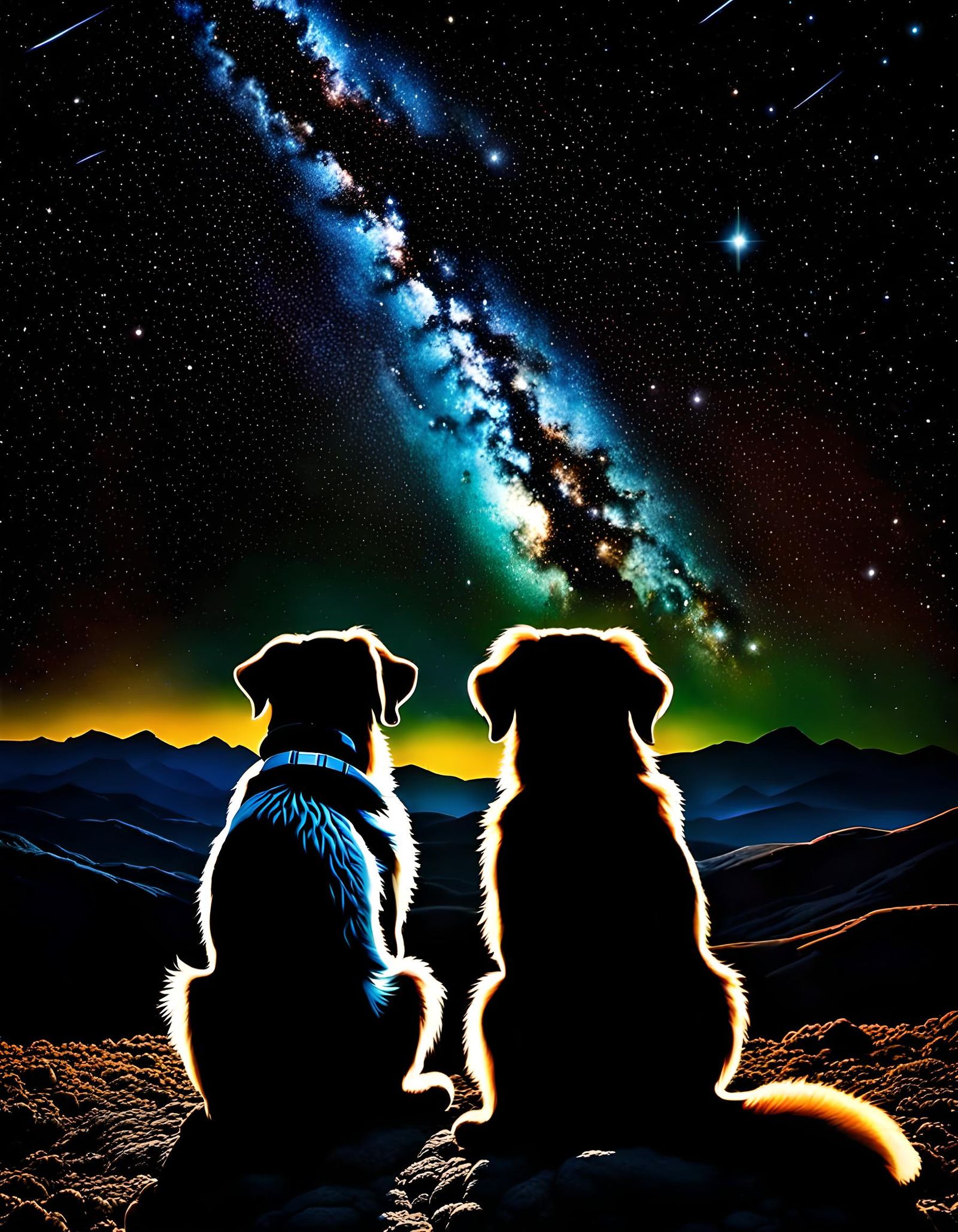 Friends enjoying the starry sky