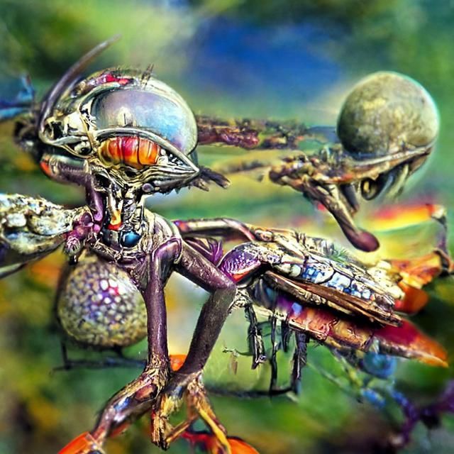 Psychedelic grey alien Patrick Woodroffe