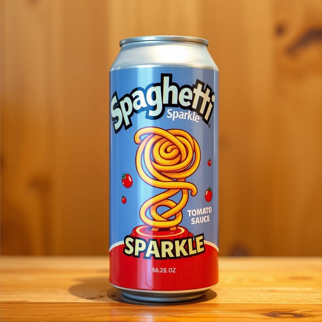 Spaghetti Sparkle Soda- "It's a Meal in a Can!!"  by @Lyndsey