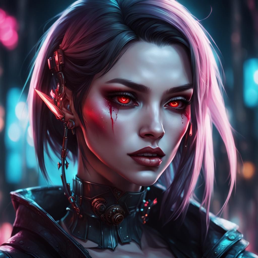 cyberpunk vampire - AI Generated Artwork - NightCafe Creator