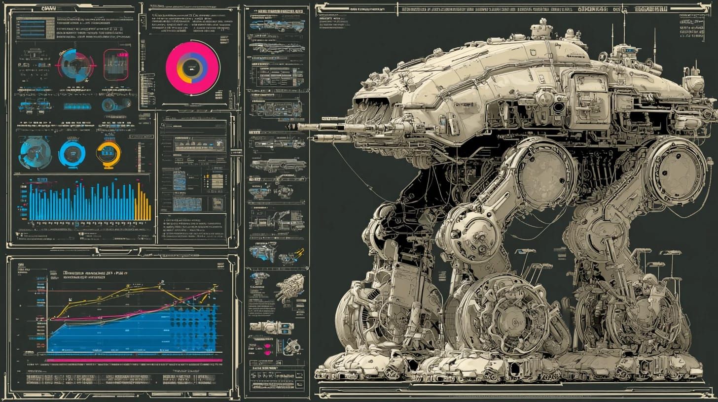 Technical 3D Design Details for a New Combat Walker