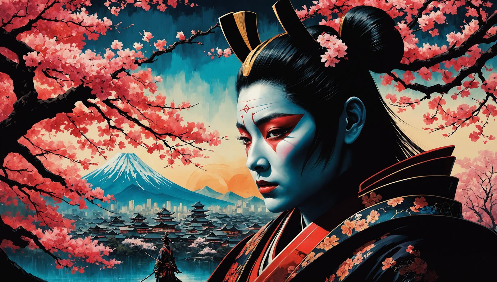 Samurai vs Geisha Kabuki